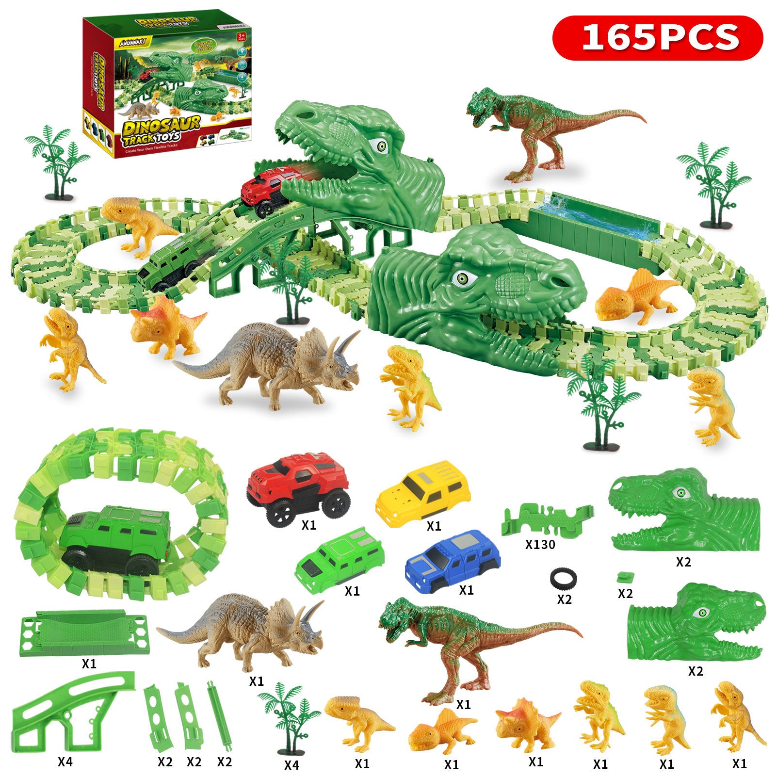 Dinosaurier-Elektrotriebwagen-Set