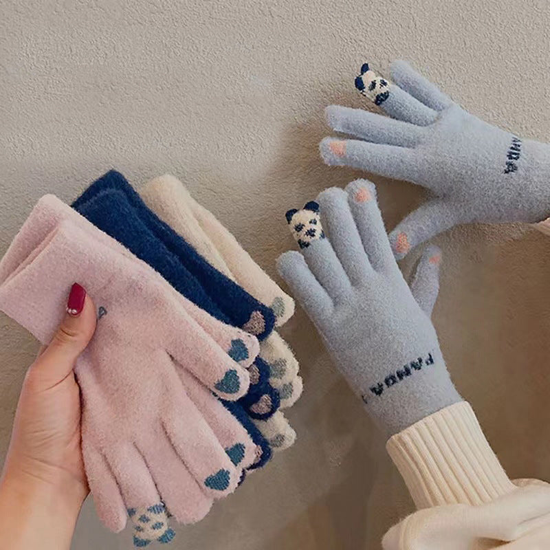 Thermische, weiche, mit dickem Fleece gefütterte Touchscreen-Handschuhe