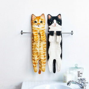 Süßes Katzen Handtuch