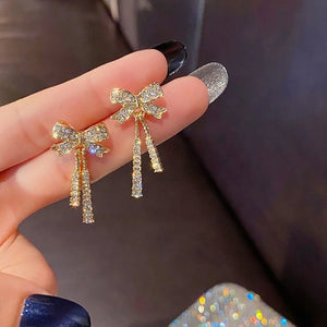 Französische Schleife Diamant Ohrringe