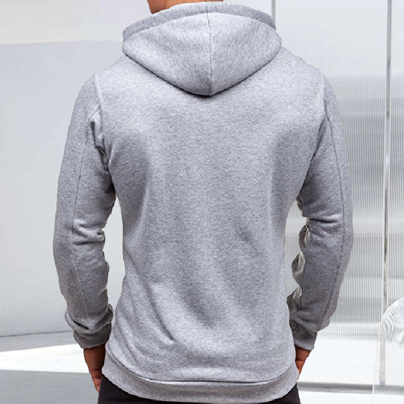 Einfarbiger Hoodie mit Reißverschluss