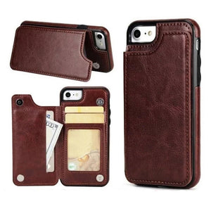 Brieftasche aus Leder/ Handyhülle für iPhone, mit Kartenfächern