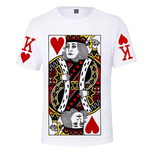 Sommer 3D Poker lose T-Shirt