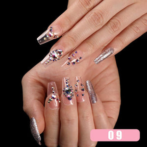 Glänzendes Strass Nagelkunst Set