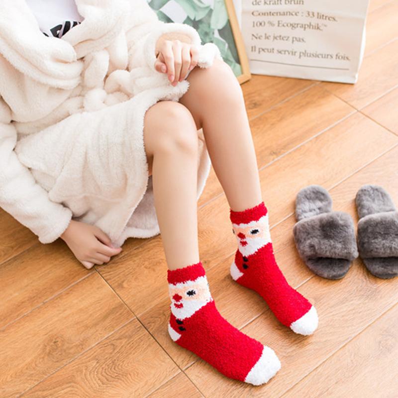 Frauen Weihnachten Plüsch Socken