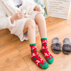 Frauen Weihnachten Plüsch Socken