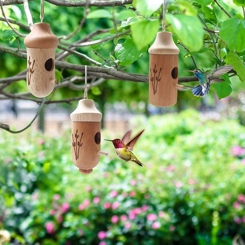 🐦Hölzernes Kolibri-Haus - Geschenk für Naturliebhaber