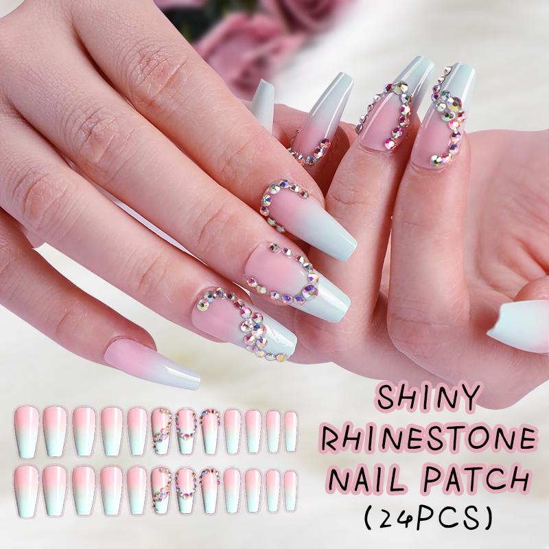 Glänzendes Strass Nagelkunst Set