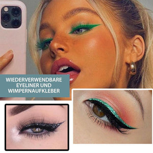 Wiederverwendbare Eyeliner und Wimpernaufkleber