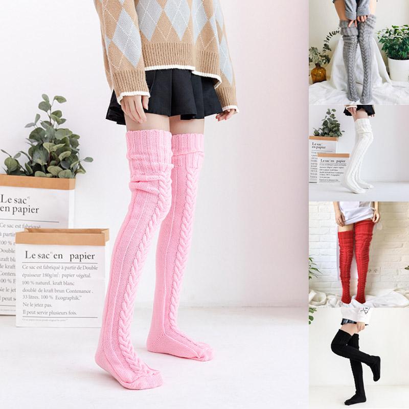 Lange Warme Socken Aus 100% Reiner Baumwolle Und Reiner Wolle