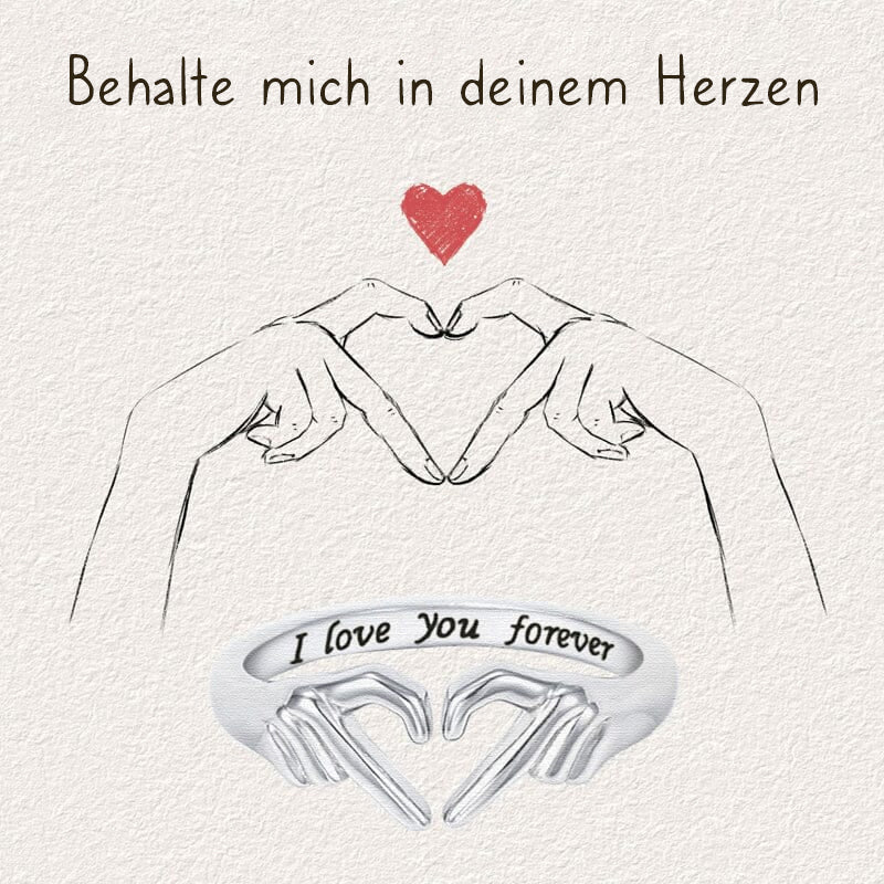 Ich liebe dich für immer Herzring