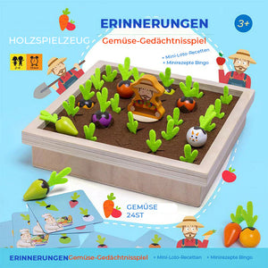 🤓Lustiges Gemüsegedächtnisspielzeug für Kinder aus Holz🎄