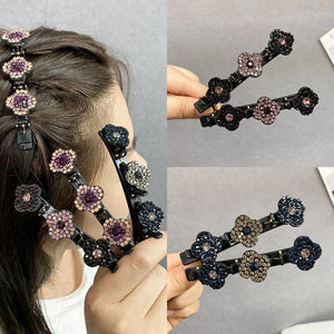 🎁Weihnachtsverkauf 50%-Funkelnde geflochtene Haarspangen aus Kristallsteinen