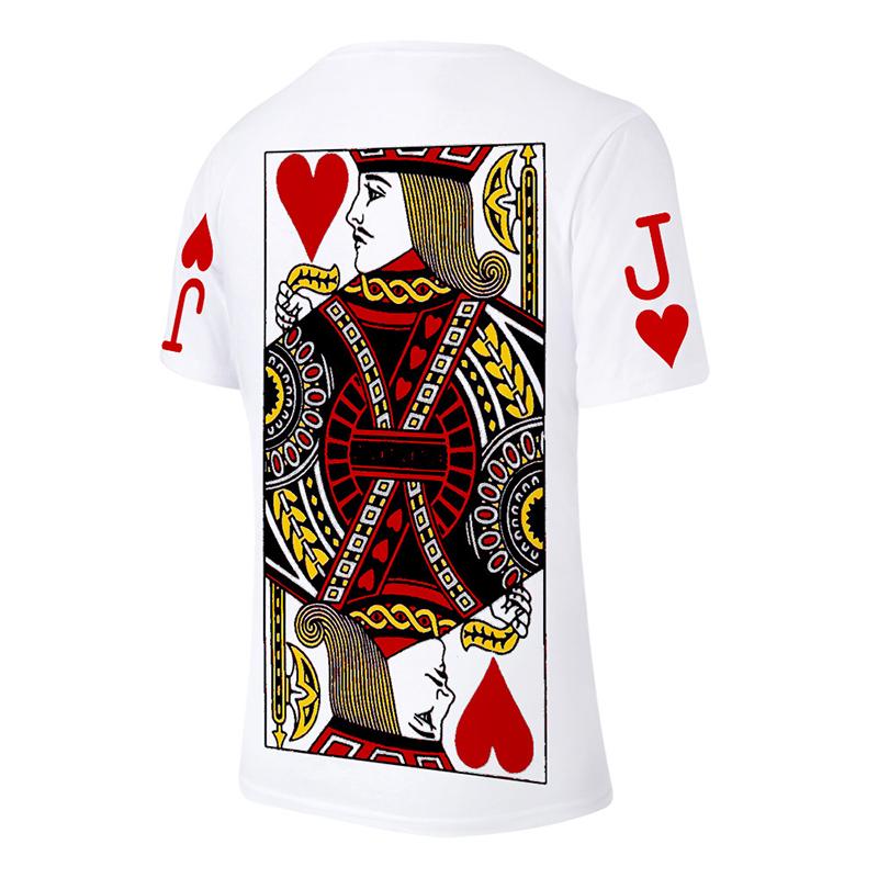 Sommer 3D Poker lose T-Shirt