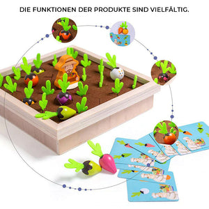 🤓Lustiges Gemüsegedächtnisspielzeug für Kinder aus Holz🎄