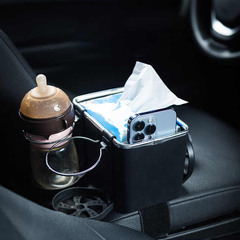 ✅Multifunktionale Taschentuchbox fürs Auto mit Flaschenhalter✨