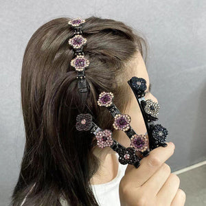 🎁Weihnachtsverkauf 50%-Funkelnde geflochtene Haarspangen aus Kristallsteinen