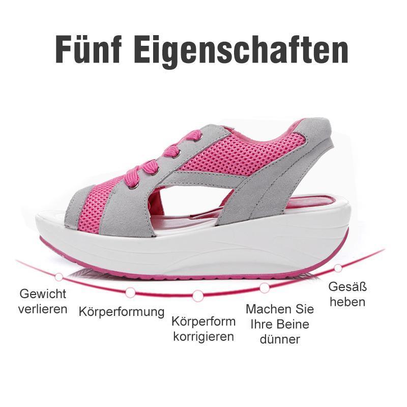 Fischmaul-Plateausandalen，Komfortable Sandalen für Damen