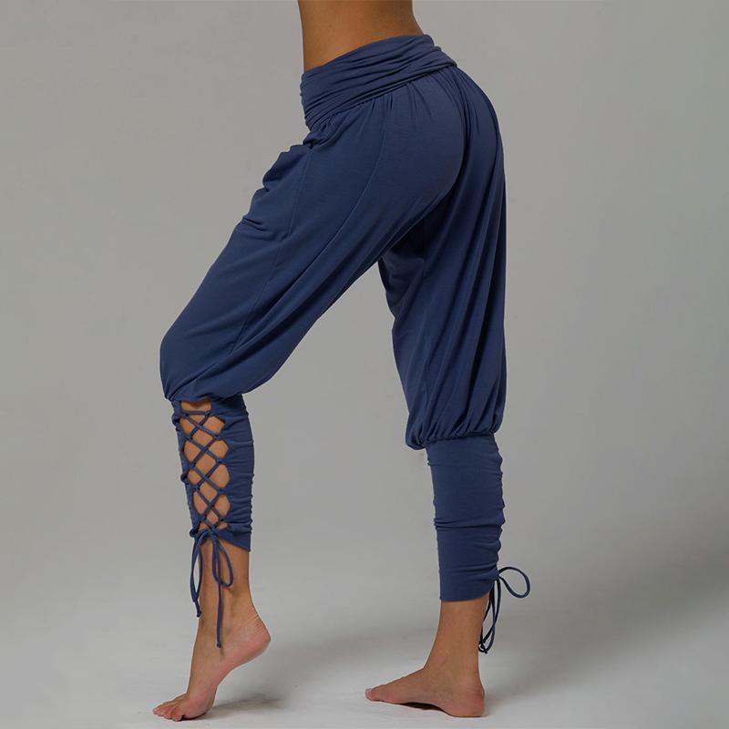 Schnürbinde elastische Taille Jogger Pants Yoga Leggings