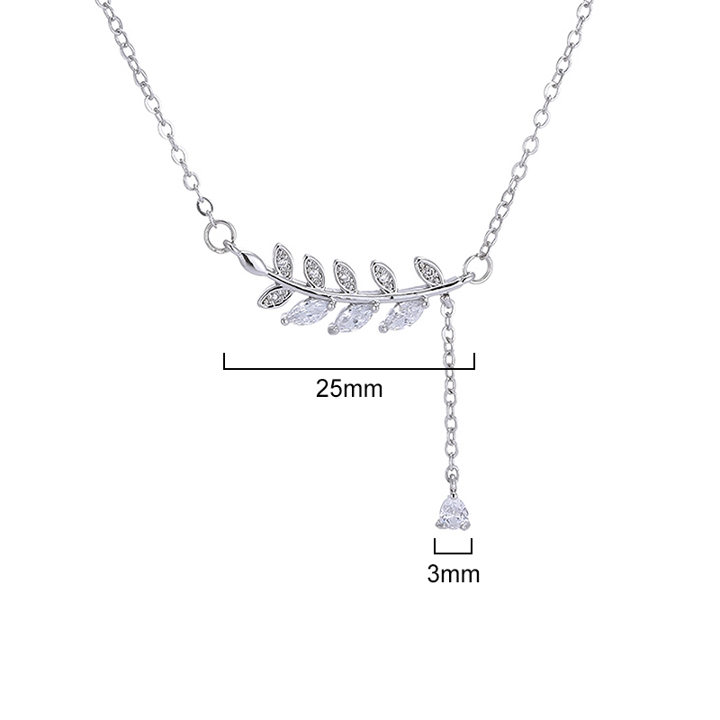 Diamant-Olivenzweig-Halskette