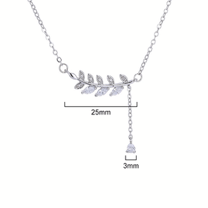 Diamant-Olivenzweig-Halskette