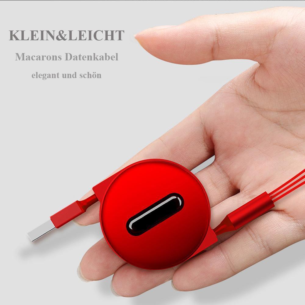 Bequee 3-1 Einziehbares Ladekabel für IOS, Micro und Type-c