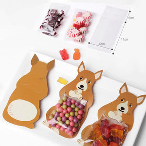 Niedliche kreative Verpackungstasche für Keks und Bonbon, 10 Stück
