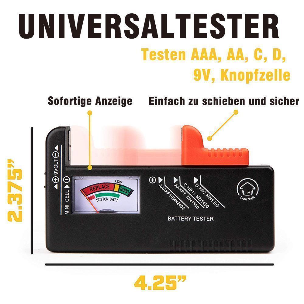 Batterie Aufbewahrungsbox mit universalen Batterie Tester